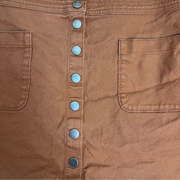 Madewell High-Waist Snap Skirts tan brown size 14 - Picture 5 of 7